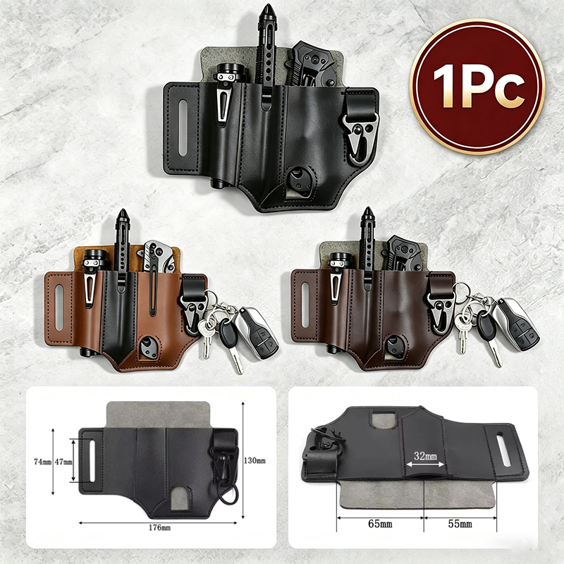 Leather Edc. Carry Pouch - Appendiabiti in pelle di vacchetta Porta