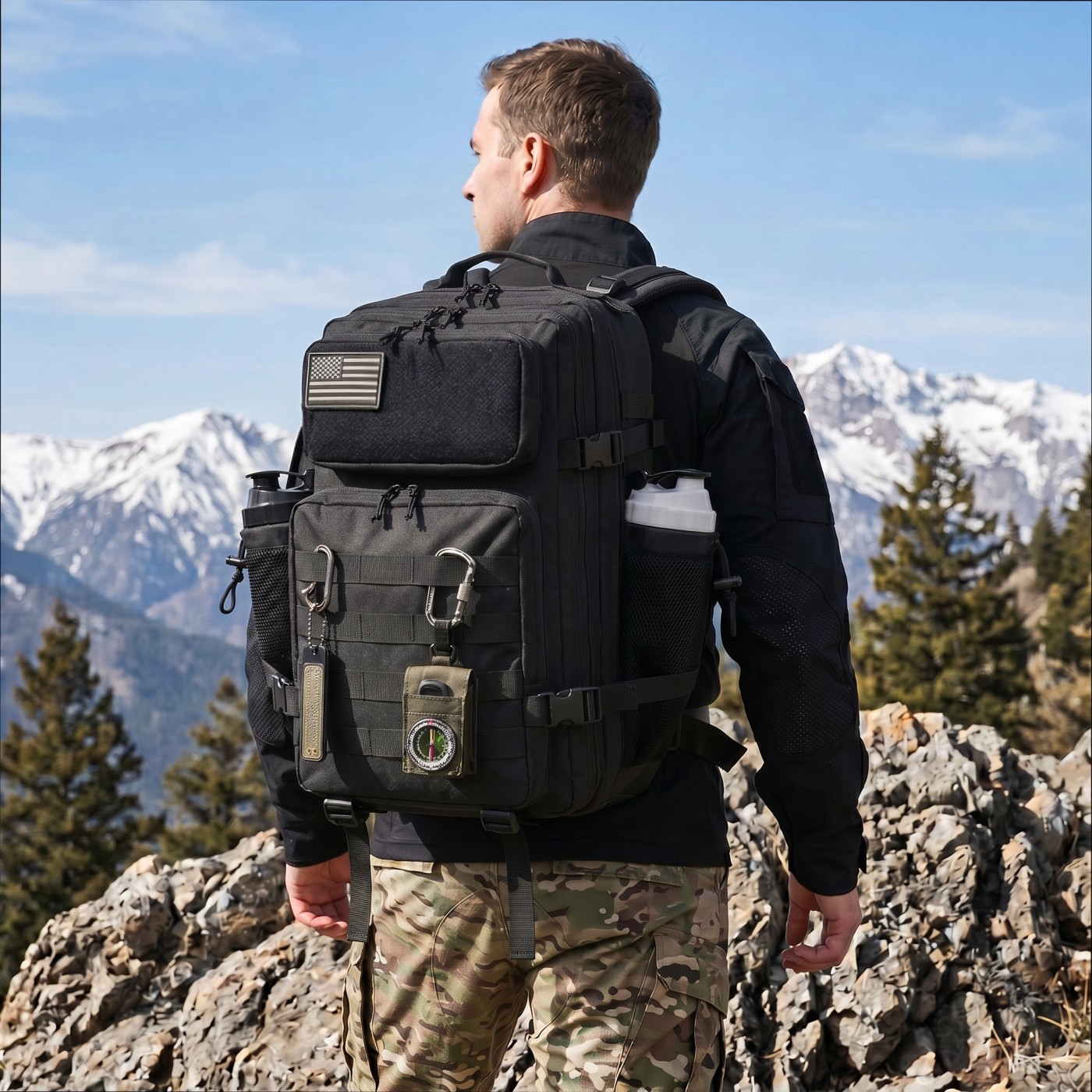 Edc Carry Backpack - Zaino Tattico da Pesca Grande Capacità