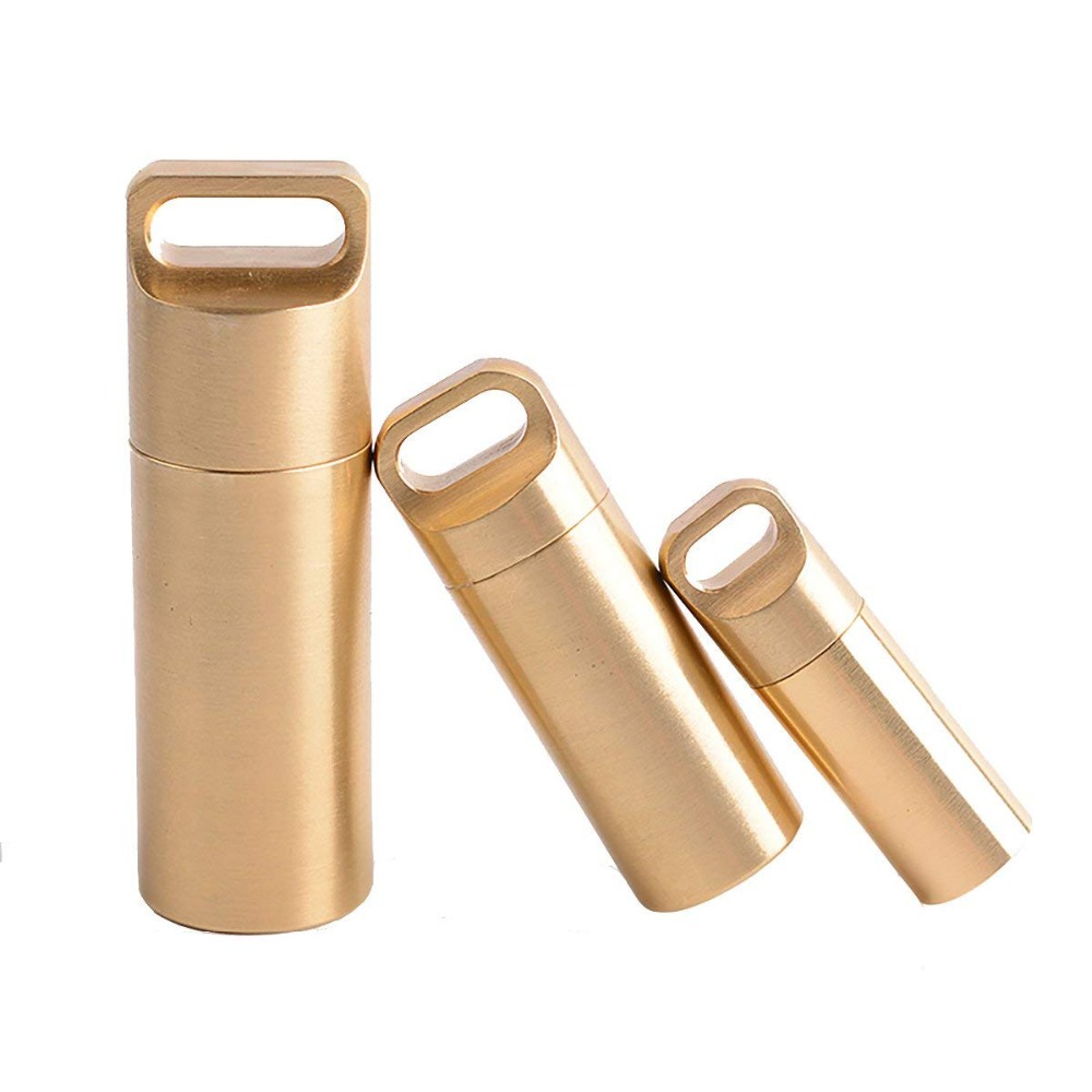 Ottone Ermetico Contenitore di - Pill Fob Capsule recensione e prezzo