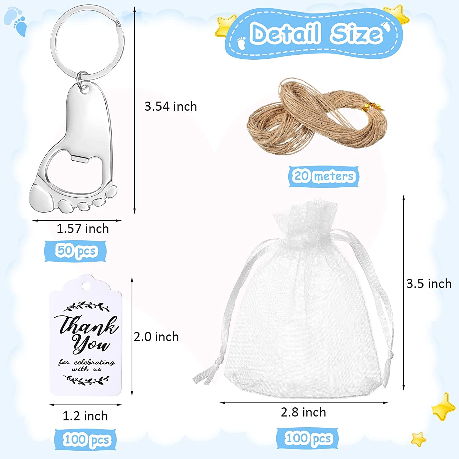 Set di 50 Apribottiglie Portac - Bottle Opener Keyring recensione e prezzo